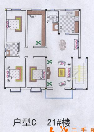 科苑新村三房房型