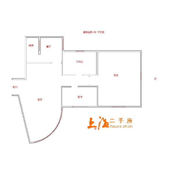 金海大厦二房房型