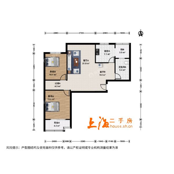 书香逸居二房房型 书香逸居二房房型